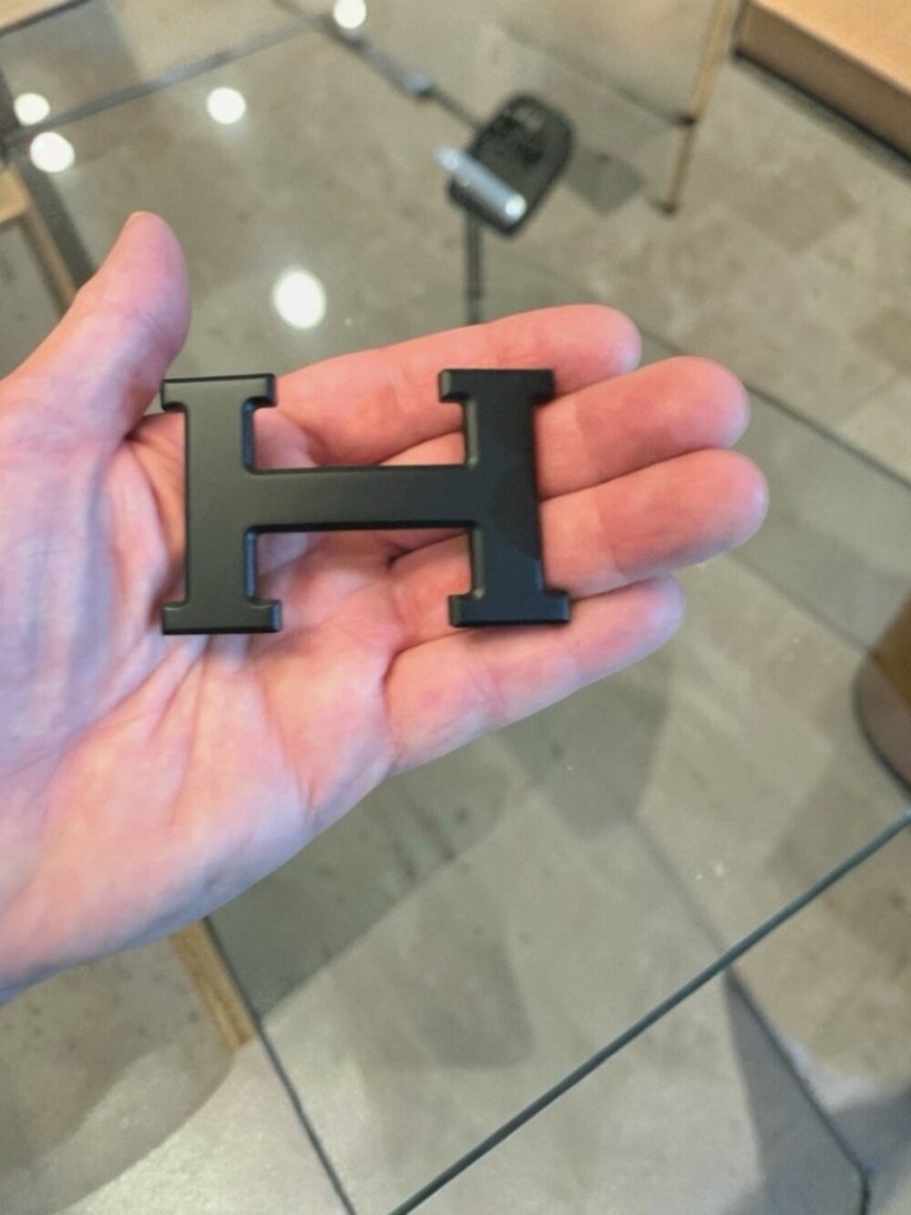 Auth HERMES 38MM Noir H Belt Buckle Matte Black Finish (excellent) - Picture 3 of 5